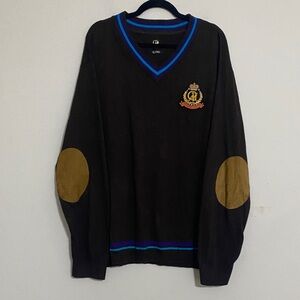 Cavi Men's brown Sweater pullover men’s 3XL Elbow Patches comfy casual office